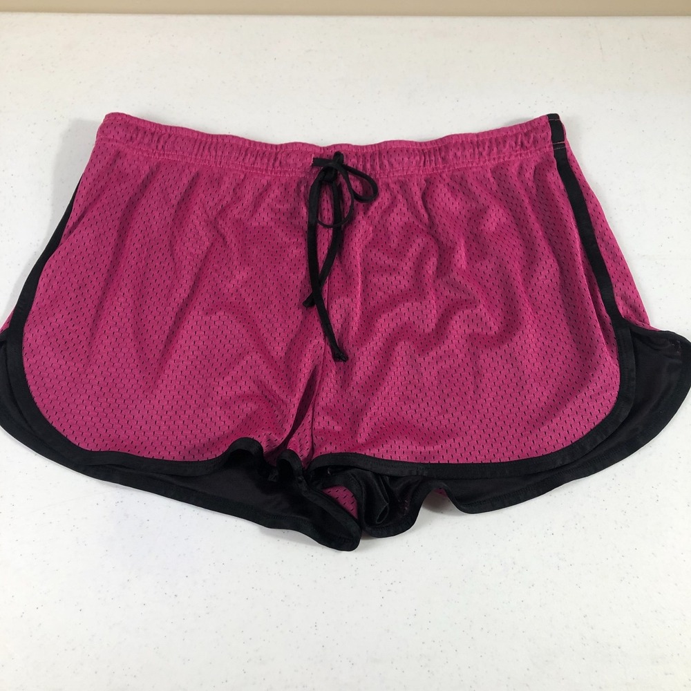 Womens‎ Hot Pink 3X Bobbie Brooks Mesh Gym Lounge Shorts Activewear Athletic